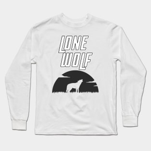 Lone Wolf Black Long Sleeve T-Shirt